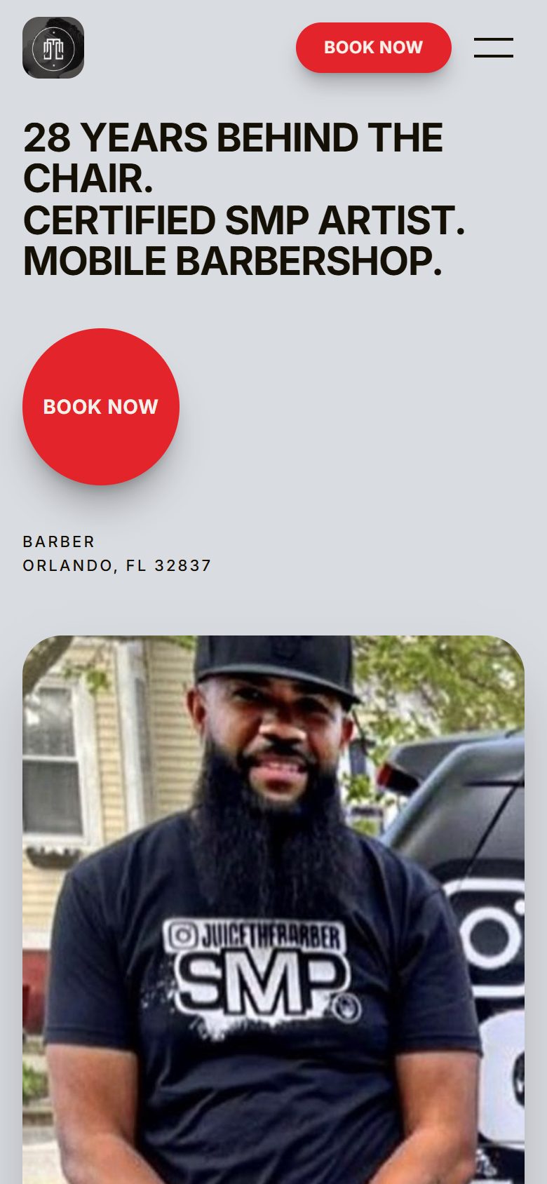 A booking page in the Bold design